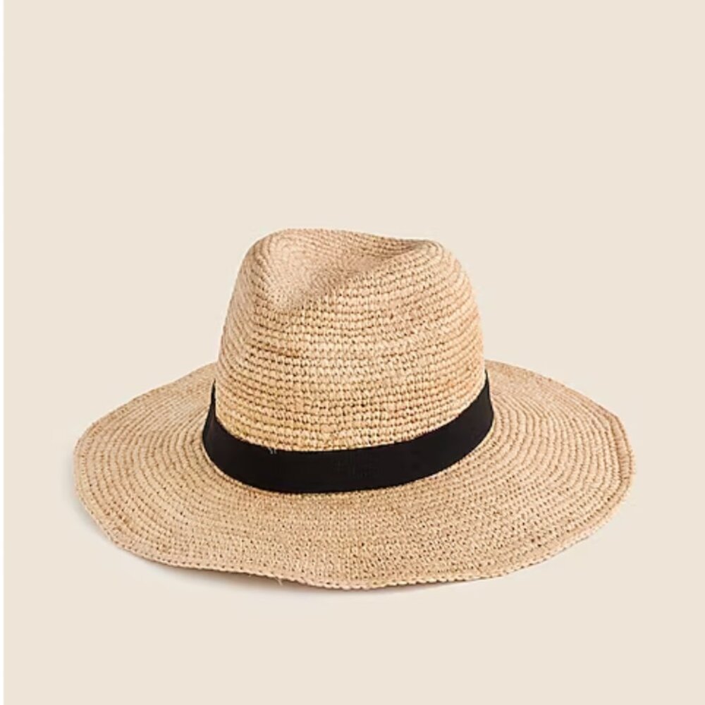 ~JCREW Wide-brim packable straw hat~ L/XL